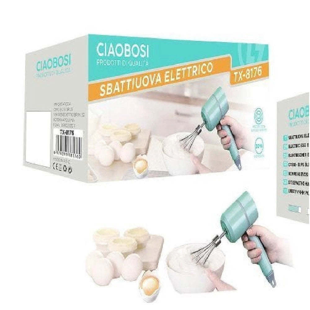 Trade Shop - Sbattiuova Sbattiuovo Panna Sbatti Uova Elettrico 20w Ricaricabile Usb Tx-8176 -