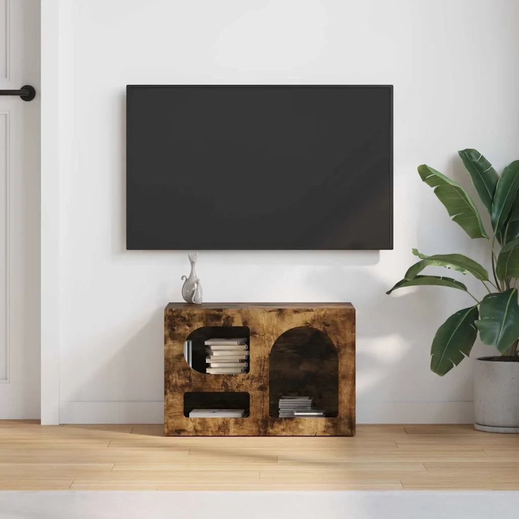 Mobile TV ELST 60 x 35 x 40 cm Rovere fumé Legno ingegnerizzato 891289