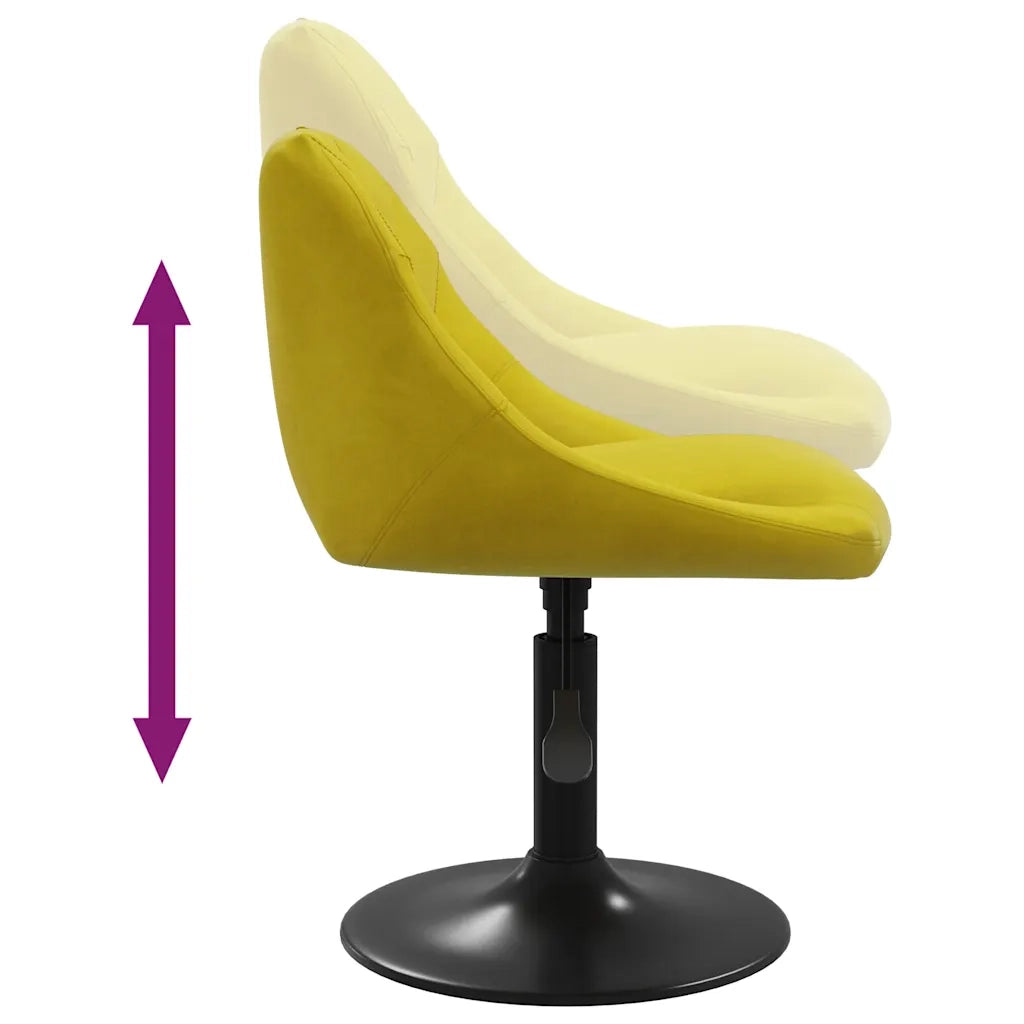 Sgabello da Bar Giallo Senape in Velluto 335323