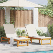 Lettino da sole 2 pcs Marrone 202 x 53 x 89 cm 3333830