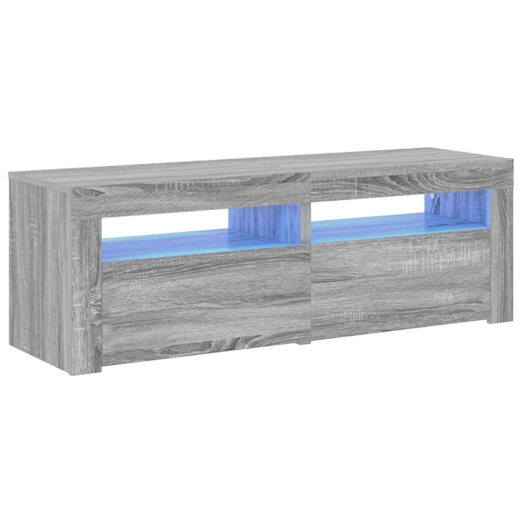 Mobile Porta TV con Luci LED-Mobile per TV-Credenza TV Grigio Sonoma 120x35x40 cmcm 353494