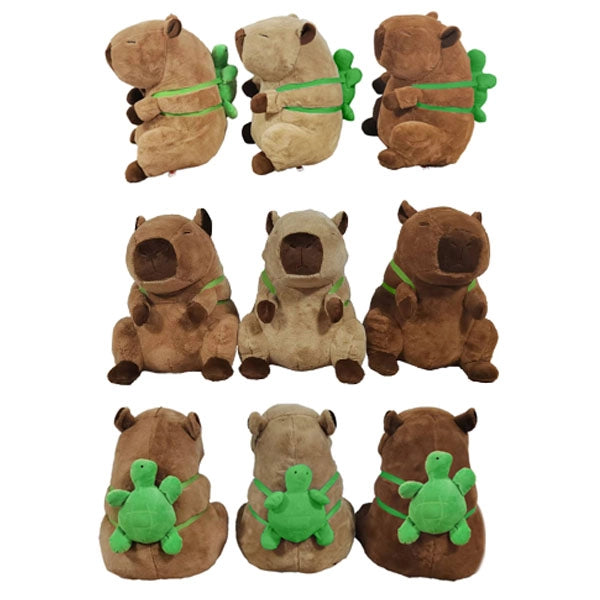 Peluche Capibara con zainetto 25 cm, 1 pezzo colore casualePTS,Eta 0+