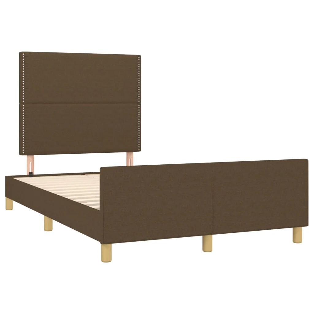 Giroletto senza Materasso Marrone Scuro 120x200 cm Tessuto 3124963