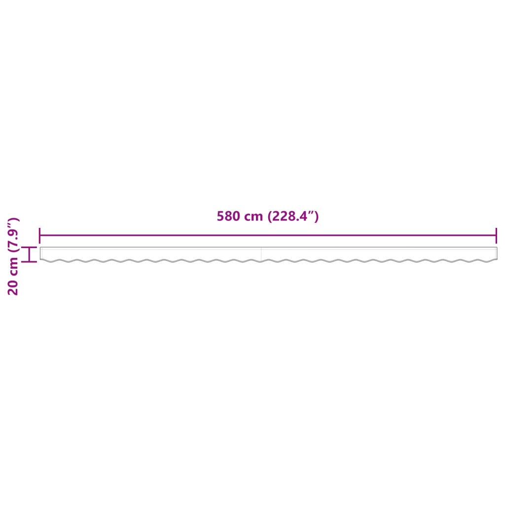Baldacchino con valance per telaio da 6 m Grigio chiaro 5.8x0.2 m