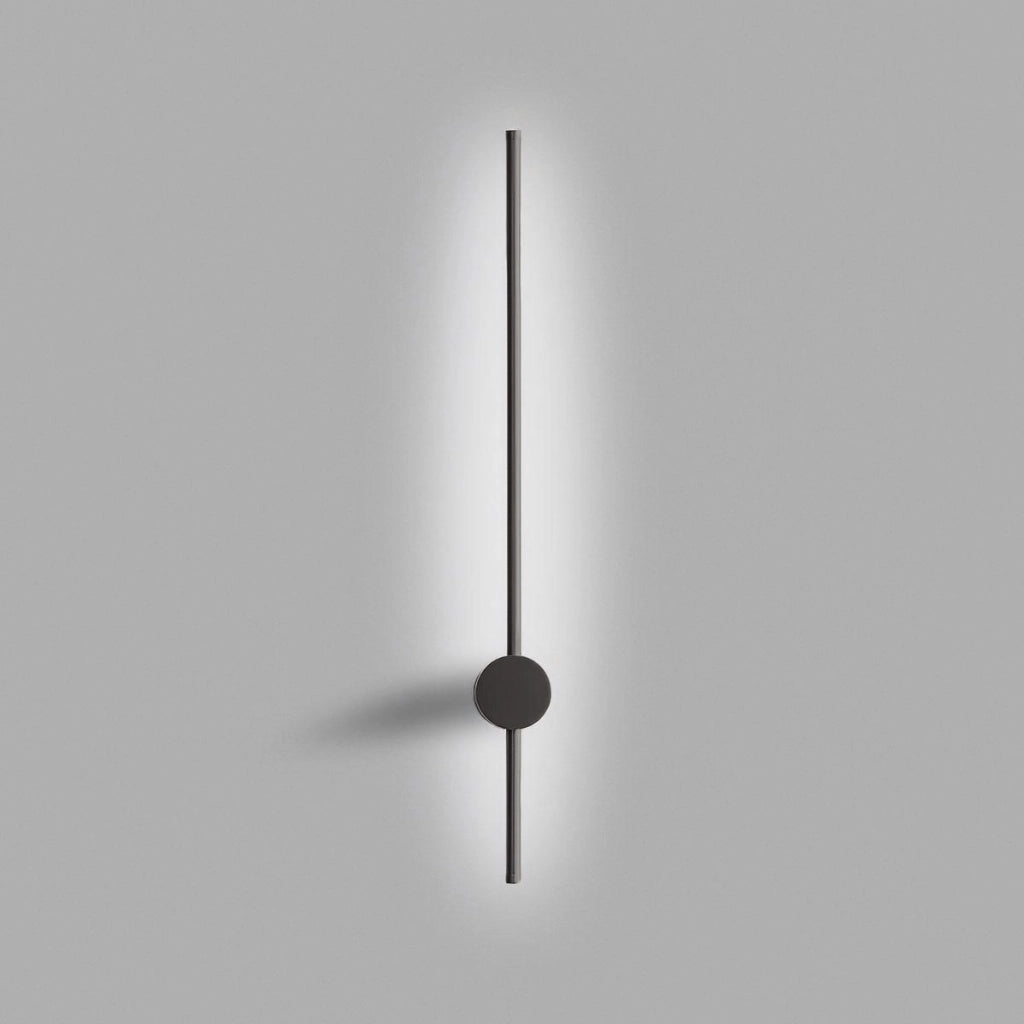 Lampada a parete Enila A LED 20W 1320lm 3000K dimmerabile taglio di fase+push, montatura alluminio titanio, design moderno - Gealuce