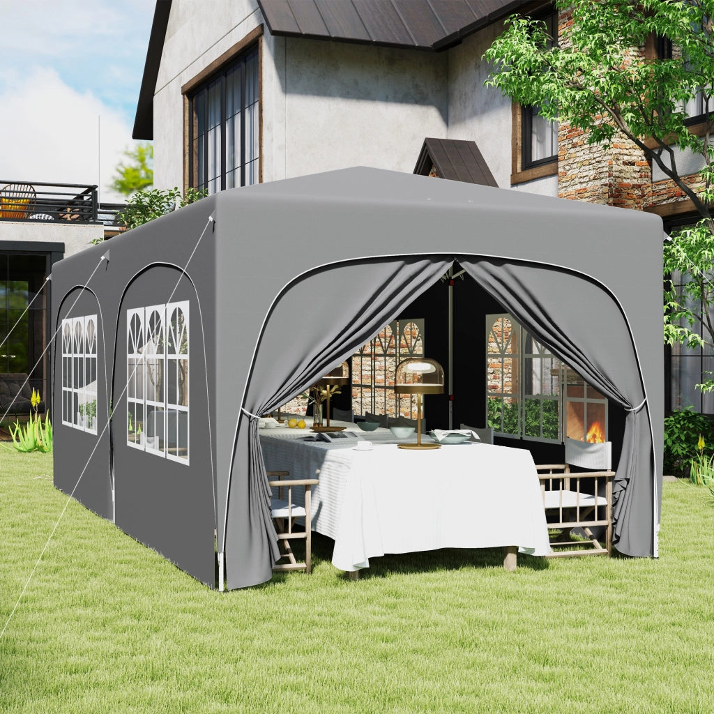 Tonnelle pliante 3x6m Pop Up ¨C zephmum ¨C Grigio chiaro