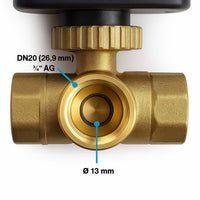 Valvola di zona motorizzata a tre vie serie DQ320 220VAC DN20 26.9 mm (3/4")