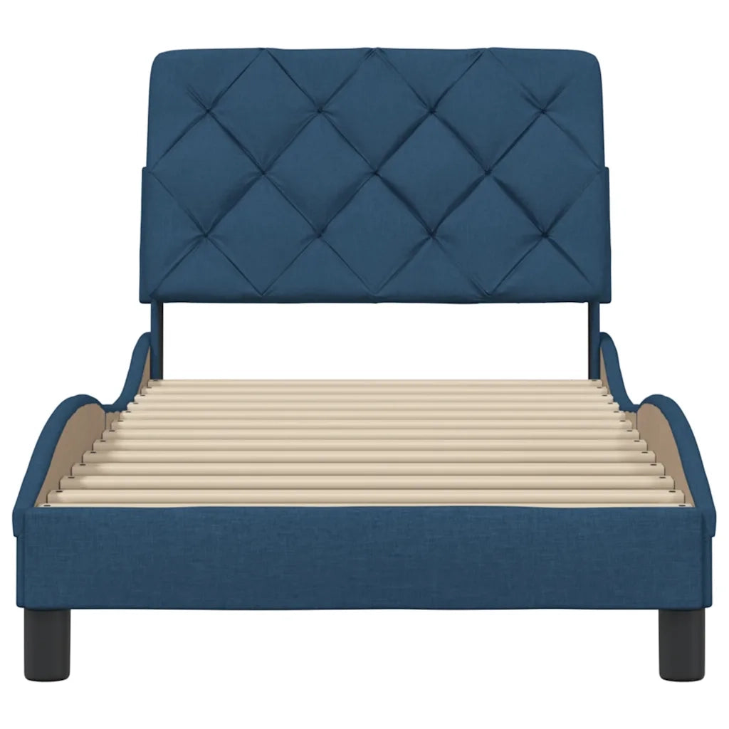 Giroletto senza Materasso Blu 80x200 cm in Tessuto