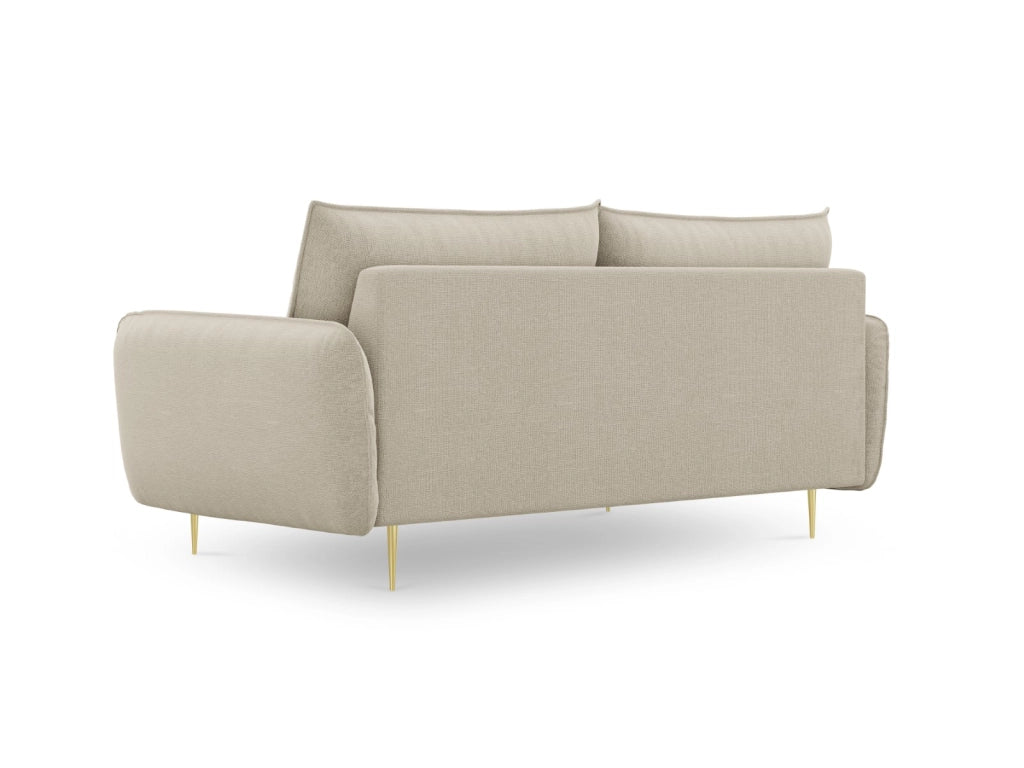 Cosmopolitan Design - Divano "Vienna" 3 posti in tessuto strutturato beige 