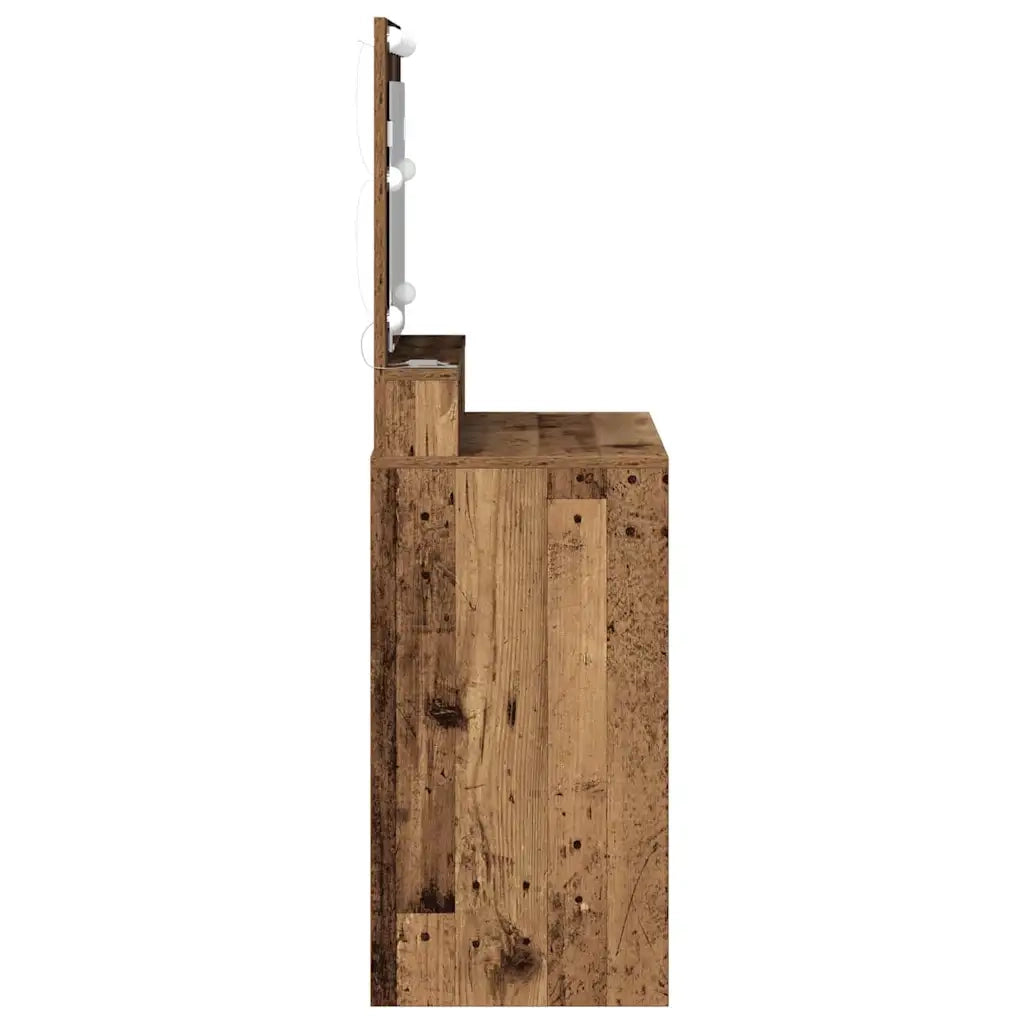 Tavolo da Trucco con specchio Legno vecchio 75,5 x 41 x 135 cm 865116