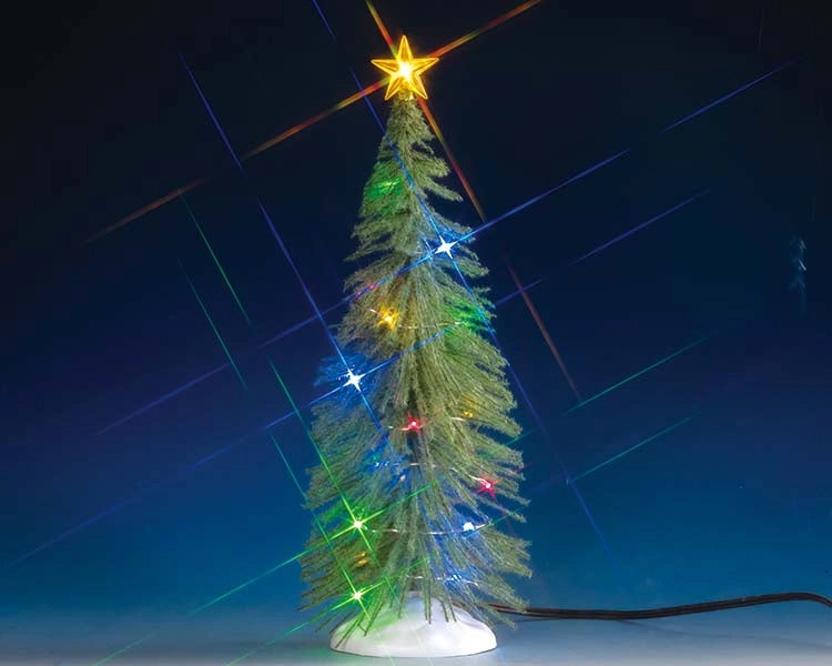 Mini Alberello di Natale Luminoso Illuminato Led H 26cm Villaggi di Natale Lemax