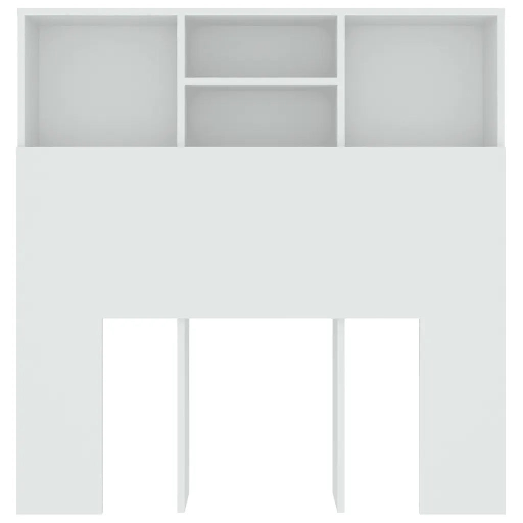 Testiera con Contenitore Bianco 100x19x103,5 cm