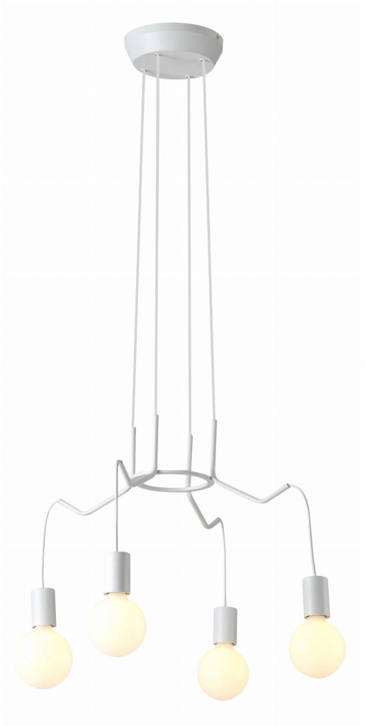Lampadario Candellux Basso 34-71002 bianco industriale 4xE27