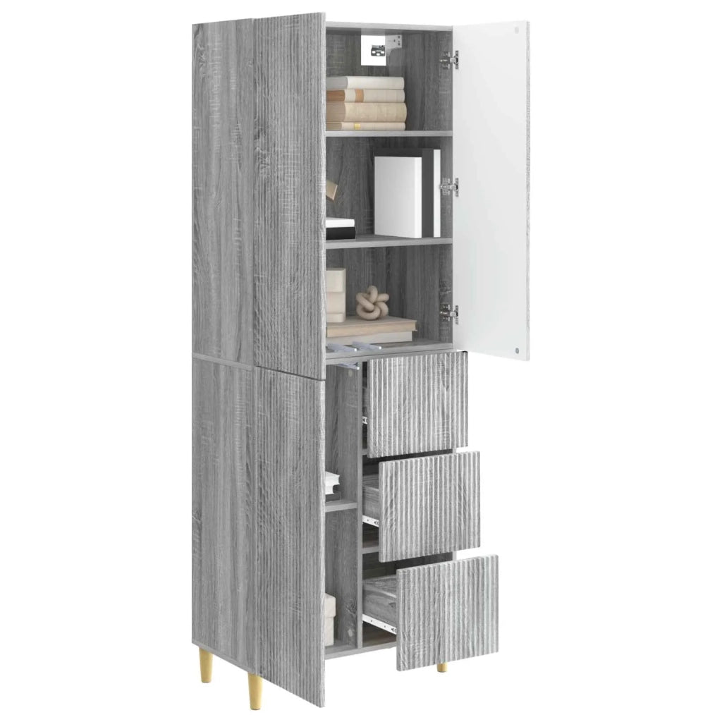 Set di armadi 2 pcs Sonoma grigio 66 x 34,5 x 90 cm 3416580