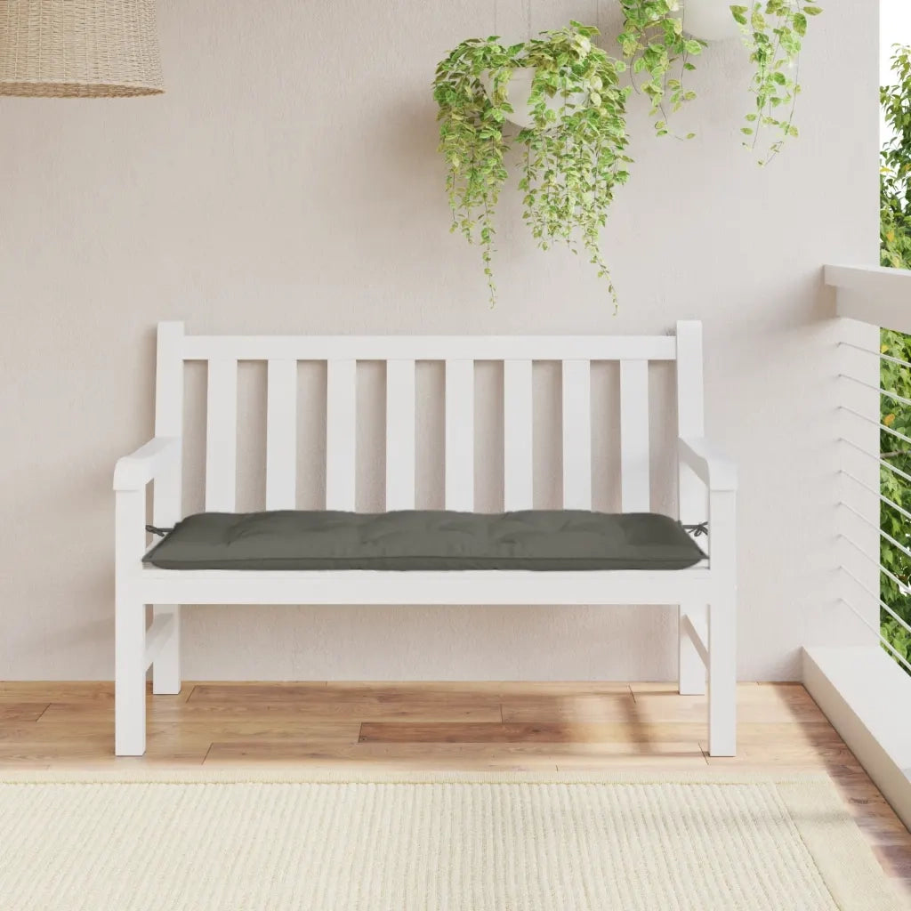 Cuscino Panca Giardino Grigio Scuro MÃ©lange 120x50x7 cm Tessuto