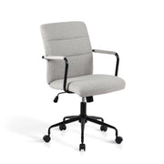 Sedia studio Hispanohogar regolabile in altezza tessuto grigio 99x64x70
