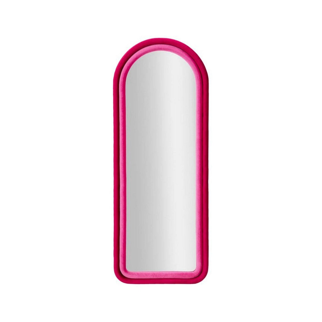 Specchio Segal, Specchiera, Articolo d'arredo a muro, Decorazione con specchio, 60x4 h160 cm, Fucsia