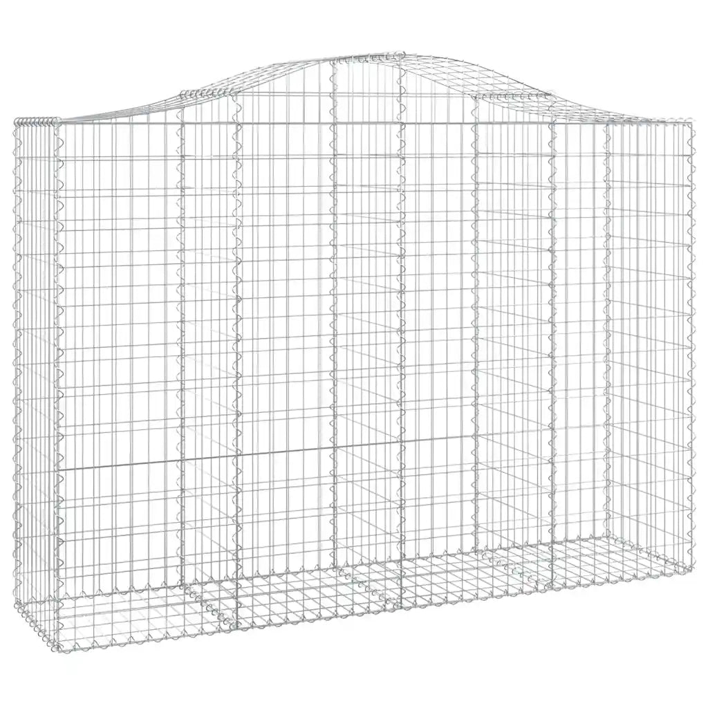 Cesti Gabbioni ad Arco 12 pz 200x50x140/160 cm Ferro Zincato 3145692