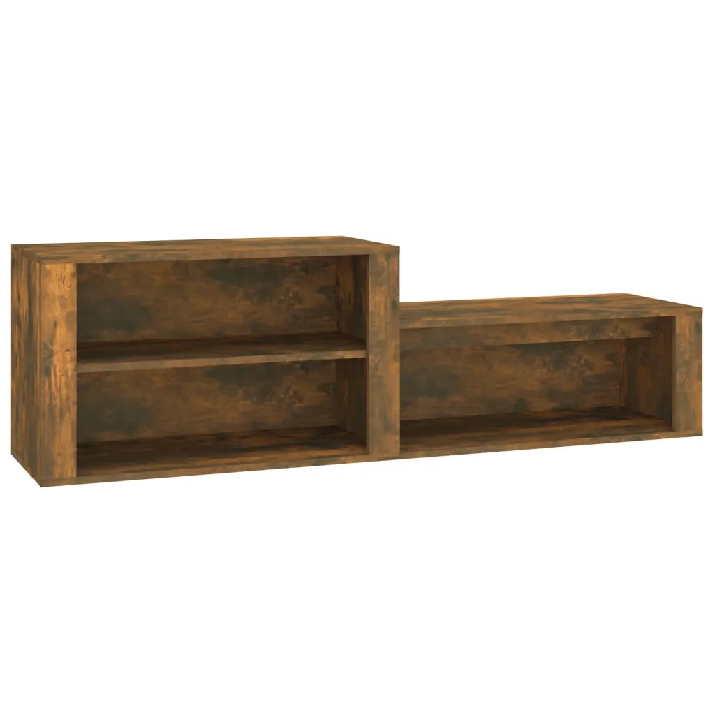 Scarpiera-Scaffale per scarpe Rovere Fumo 150x35x45 cm in Legno Multistrato