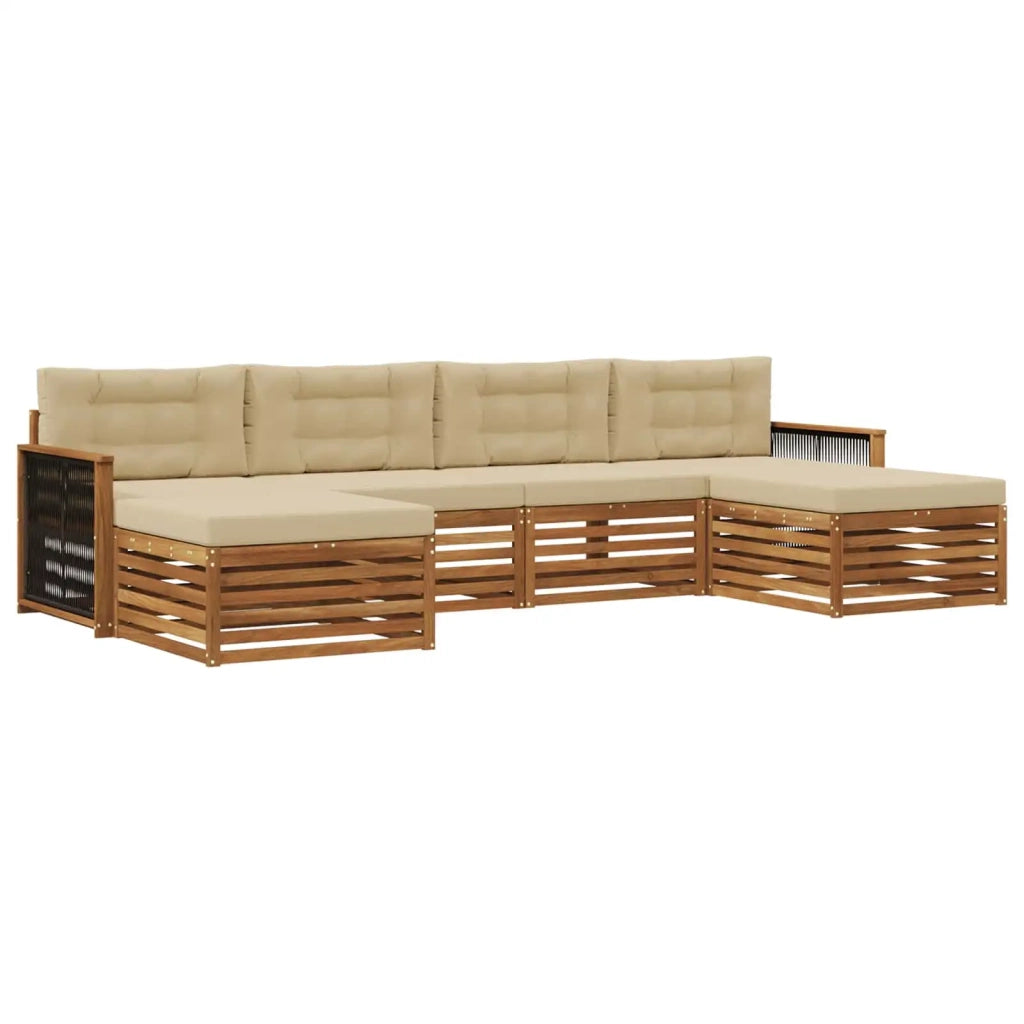 Set di divani da esterno 6 pz Legno di Acacia Massello 3383686
