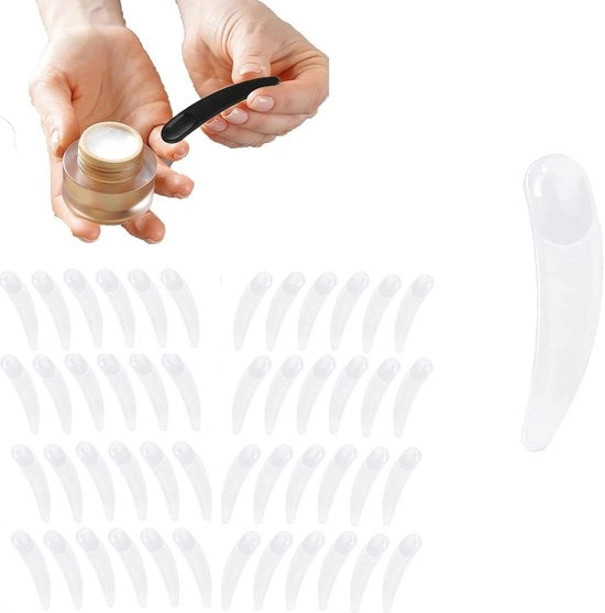 Spatola cosmetica da 200 pezzi - Spatole mini - Cura della pelle - Prodotti per la bellezza - Cosmetica DIY - Polipropilene, Bianco - Spatola per creme