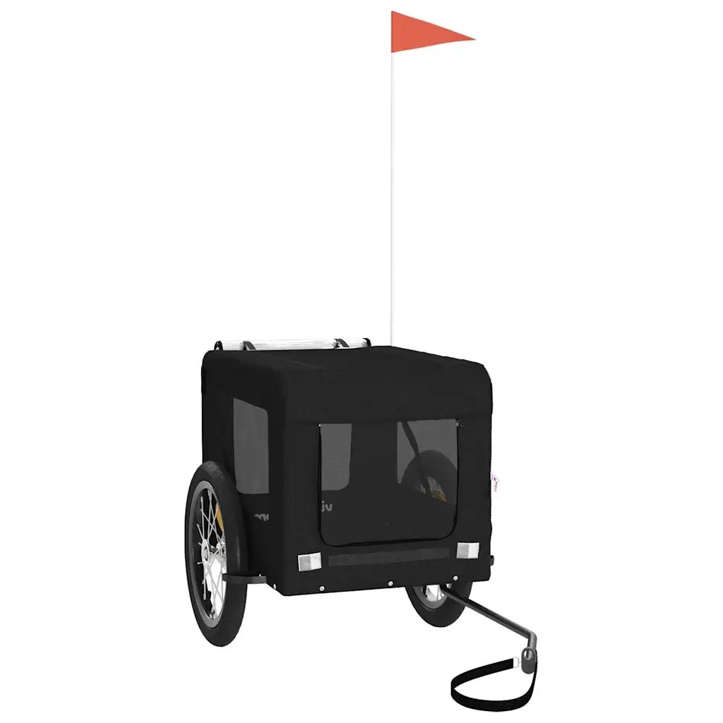 Rimorchio da Bici per Animali Nero Oxford e Ferro CFW2760042