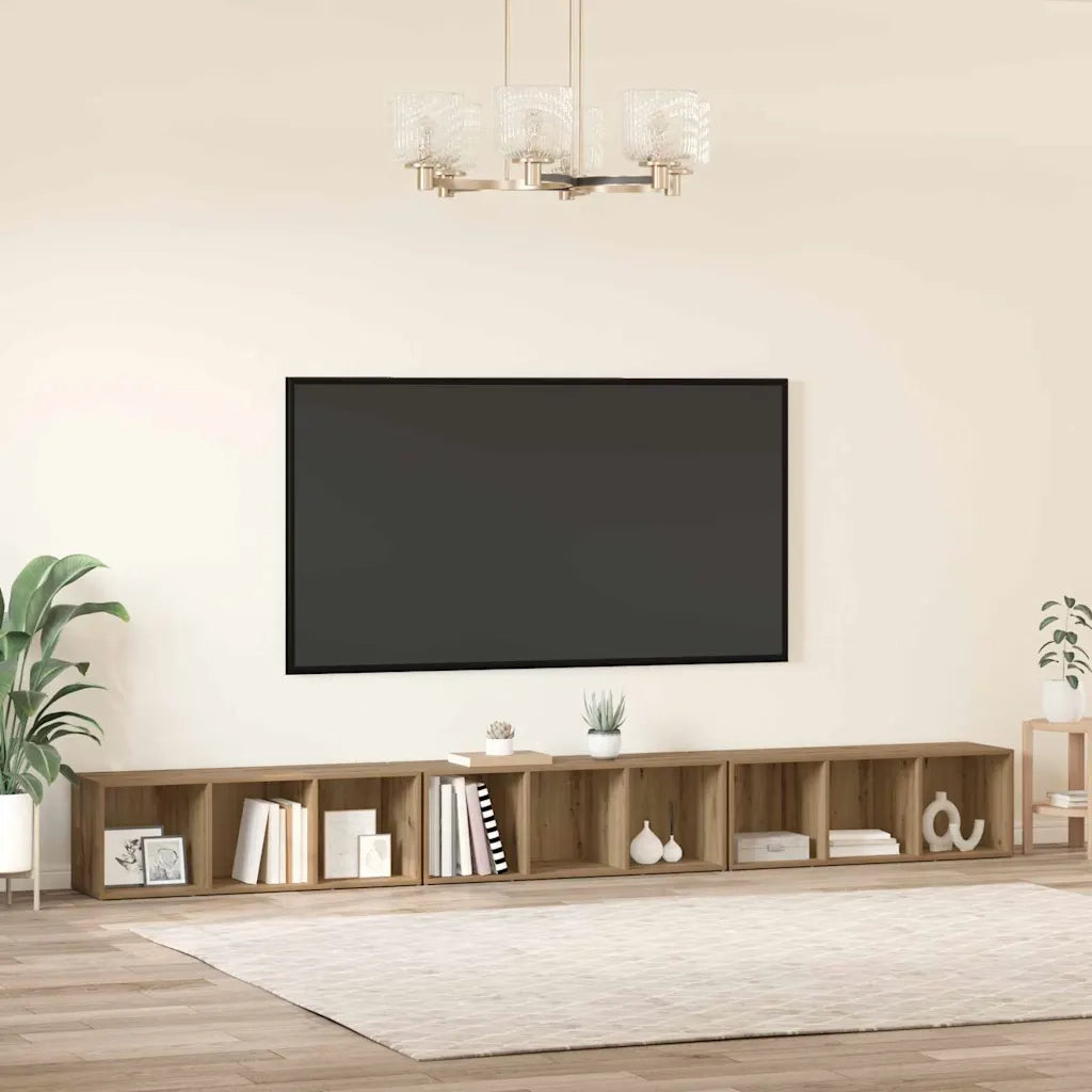 Set mobile TV 3 pcs Rovere artigianale 37 x 35 x 107 cm