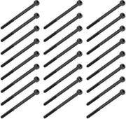 Set di viti Inbus 12,9 di alta qualità - con doppio dado - per lato interno - M3 - 24 pezzi - in acciaio di carbonio laminato - viti Inbus