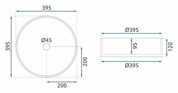 Lavabo Da Appoggio Rea Ingrid Grey