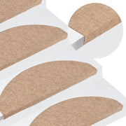 Tappetini Autoadesivi per Scale 30 pz Beige 65x22,5x3,5 cm