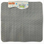 Trade Shop - Tappeto Tappetino Pvc Antiscivolo Vasca Bagno Doccia Quadro Grigio 50x50cm 59318 -