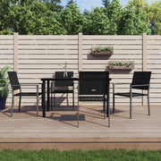 Set da Pranzo da Giardino 5 pz in Polyrattan e Acciaio 3187027