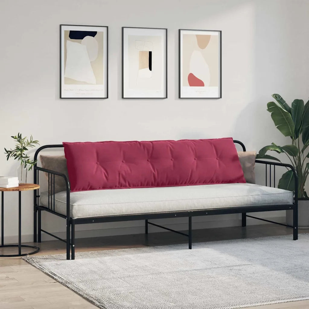 Cuscino per Schiena Rosso Vino 180 x 50 cm Tessuto in Cords