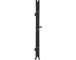 Barriera di sicurezza pieghevole, cancello di sicurezza chiusura con ruote inclinabili, cancello di ingresso in acciaio per ingressi, garage, magazzini e piscine, 126 x 197 cm (B x H)