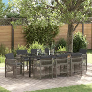 Set da Pranzo per Giardino 9 pcs Grigio 3380656