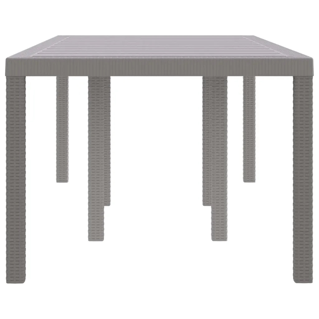 Tavolo da Giardino | Tavolino da esterno Grigio chiaro 200 x 100 x 73 cm polyrattan