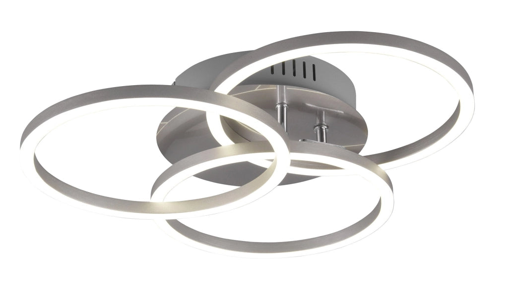 Plafoniera da Interno a led in Metallo Nickel Opaco
