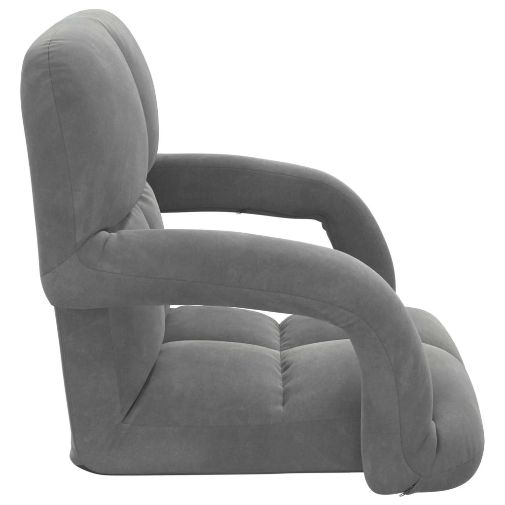 Sedia da Pavimento Grigio scuro 58 x 62 x 58 cm Velluto 42028134