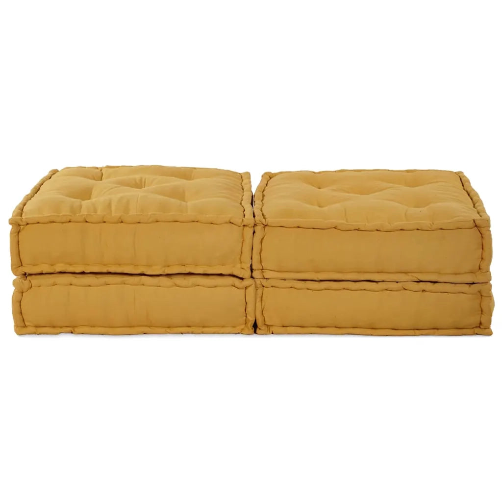 vidaXL Cuscino 2 pcs Giallo 70 x 70 x 36 cm Poliestere