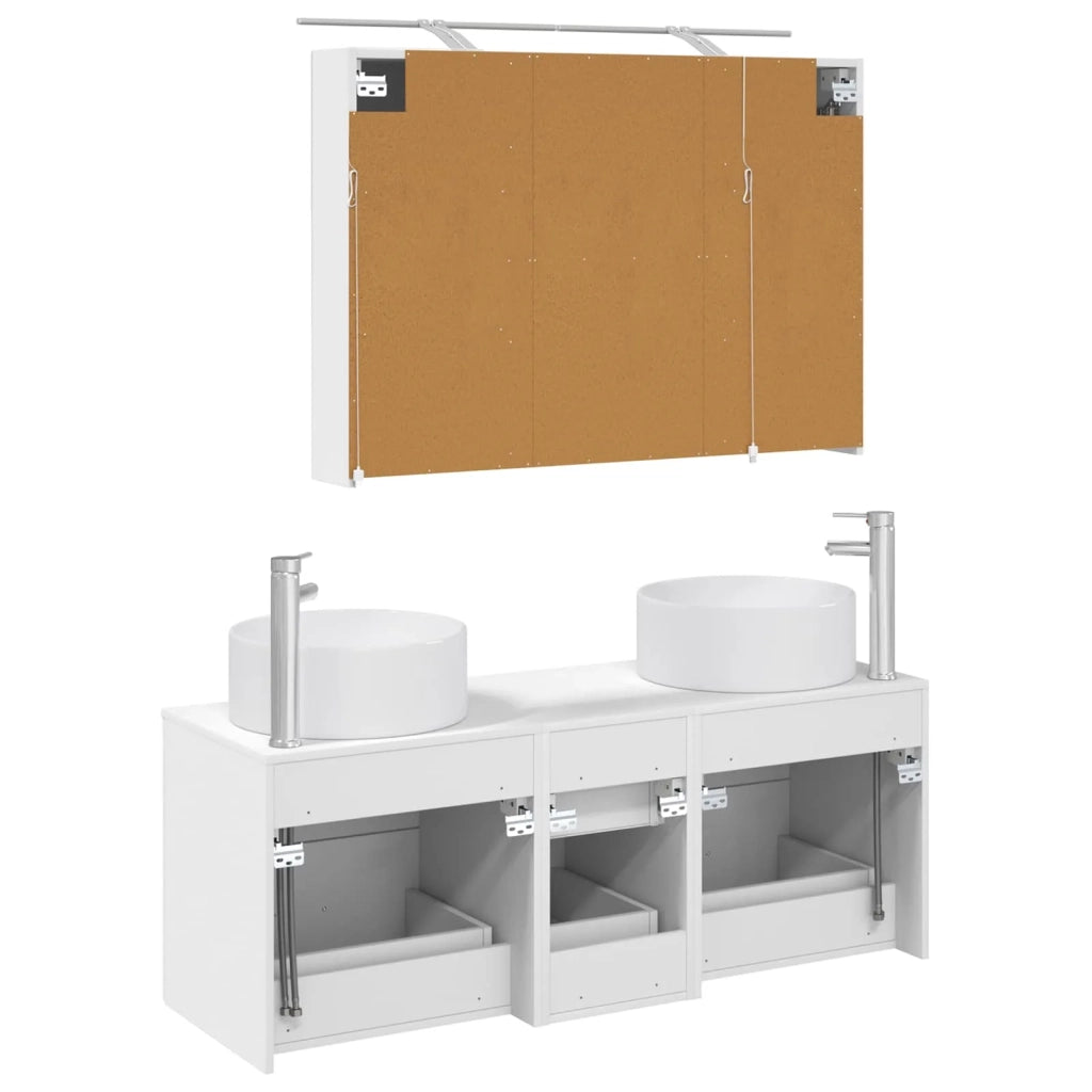 Set di mobili per il bagno 4 pcs Bianco 3407095