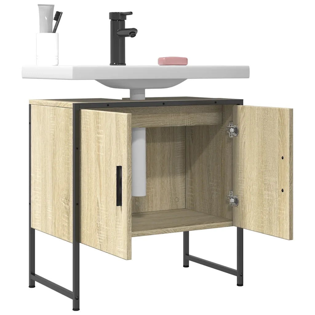 Mobile Lavabo Bagno Rovere Sonoma 60x33x60 cm Legno Multistrato 842457