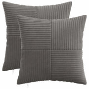 Federa 2 pcs ALMELO Grigio Scuro 30 x 30 cm corduroy 913863