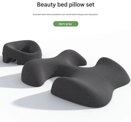 Set di cuscini per il viso in Memory Foam grigio scuro per uso domestico, cuscino per il viso massaggiante, cuscino per la massaggio del viso non compressibile