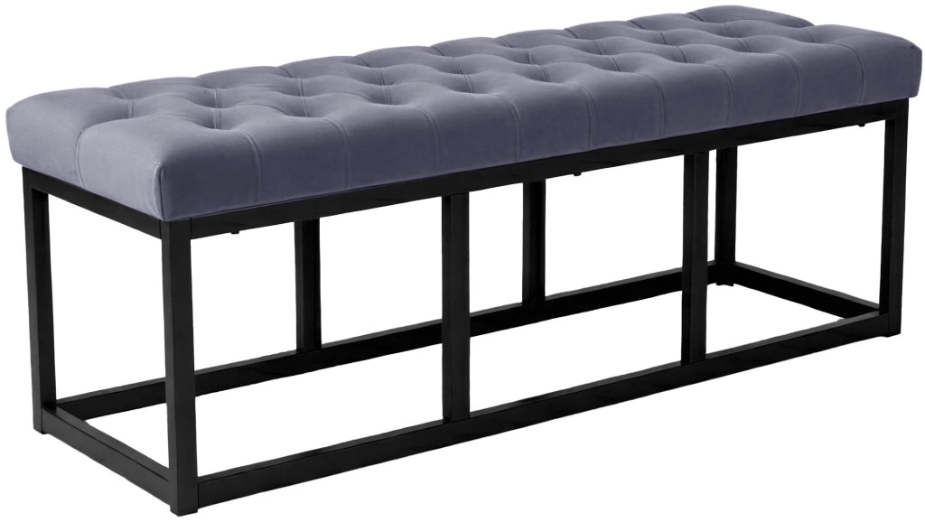 Panca Polson Velluto Nero 120 cm 4