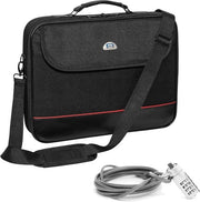 Borsa da Messenger per Laptop 13,3 pollici con Tasca per Notebook in Nero