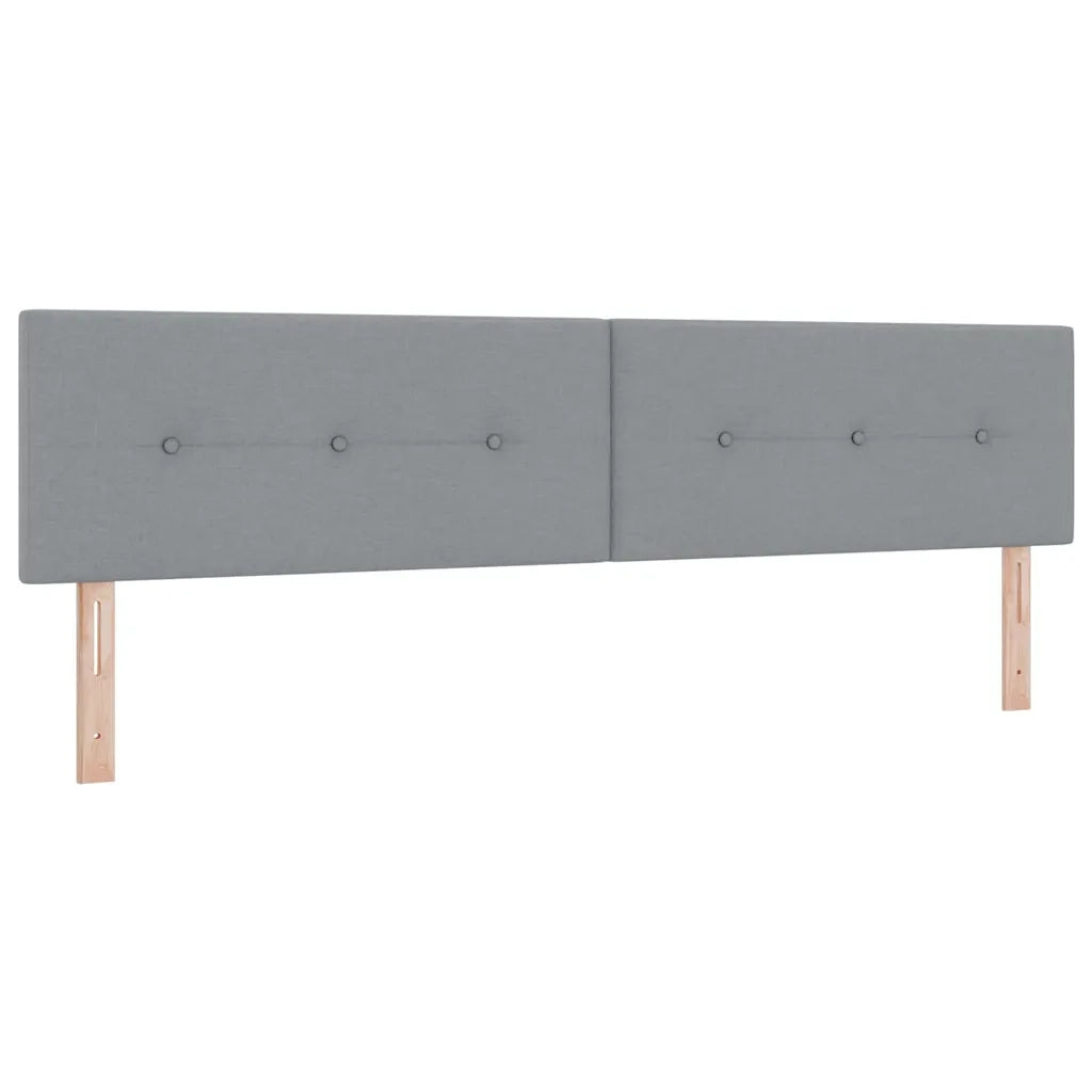 Letto a Sorgente LED Grigio chiaro 200 x 200 cm Tessuto 3342464
