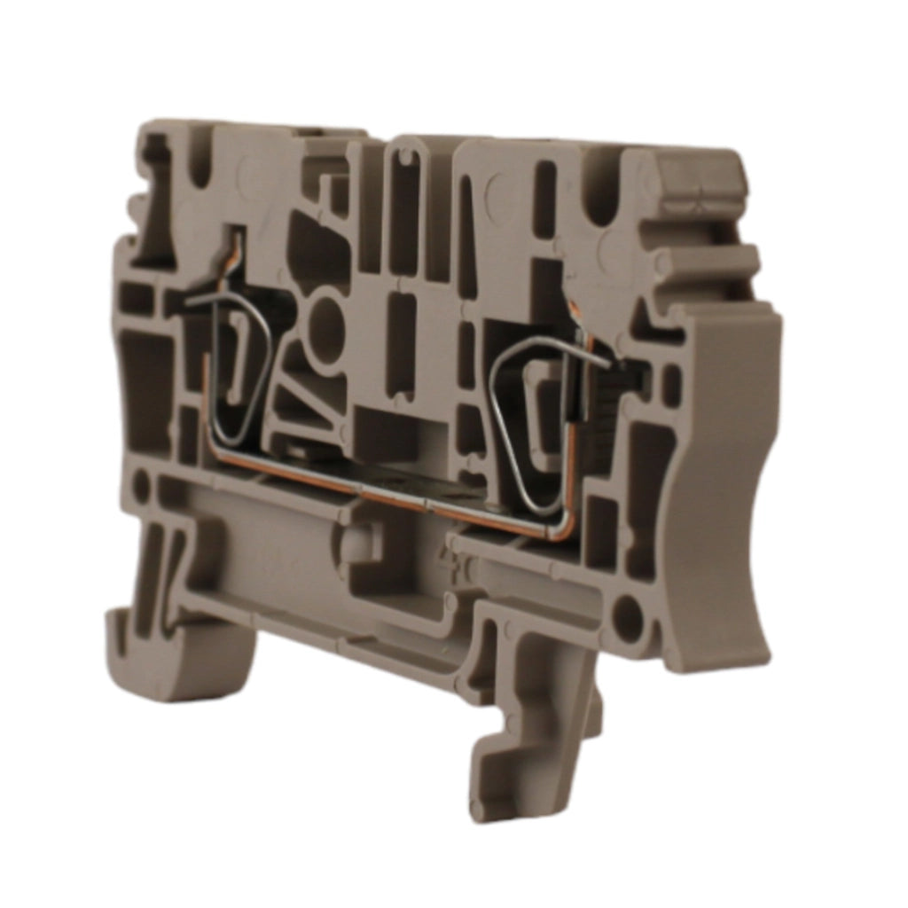 Morsetto passante beige 2,5mmq 1 piano 2 conduttori Weidmuller