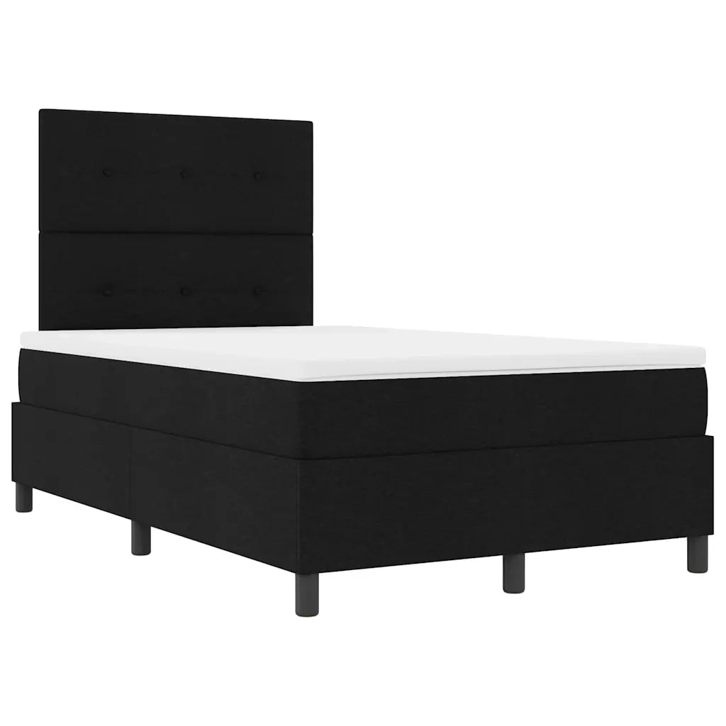 Letto a molle con materasso con led Nero 120 x 190 cm Tessuto 3342853