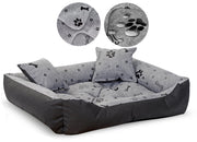 AIO FACTORY 100x75 cm Letto per cani impermeabile Ossa nere