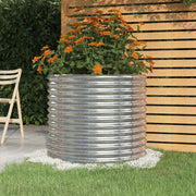 Vaso Giardino Acciaio Zincato 80x80x68 cm Argento 318862